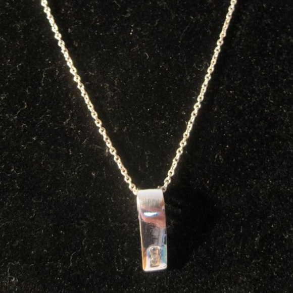 STERLING SILVER 925
Pendant w/ 3 Stones
on Wheat Chain Necklace - Picture 5 of 12